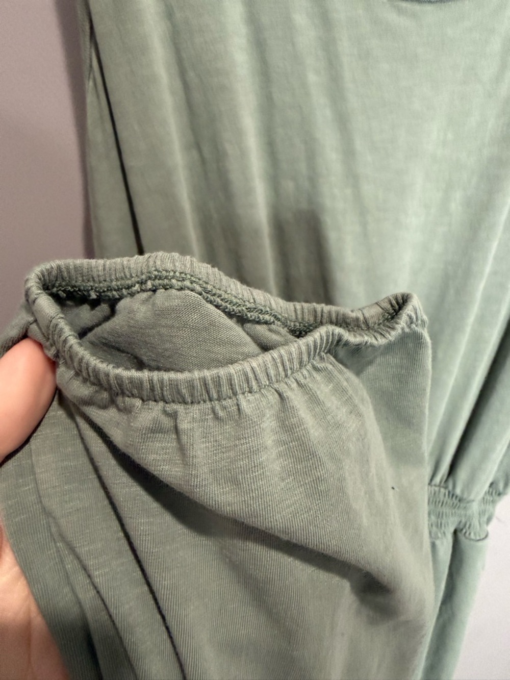 Aerie Everyday Track Jumpsuit in a soft sage green color size‎ medium - Picture 4 of 9